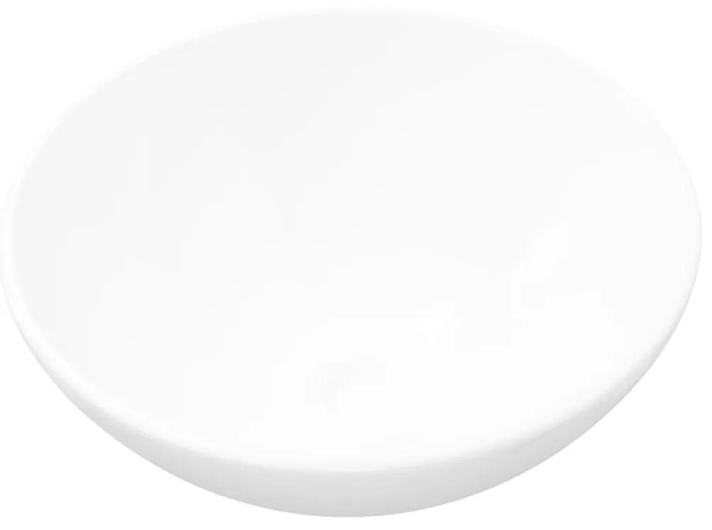 Chiuveta ceramica pentru baie, rotunda, alb Alb