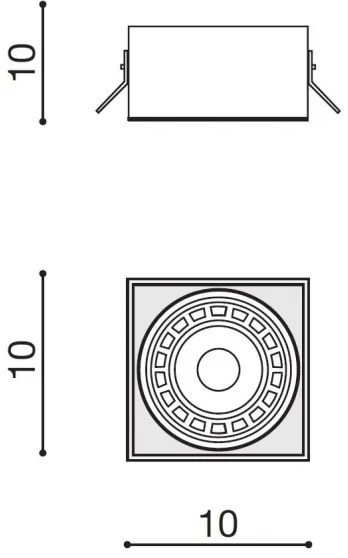 Azzardo AZ2872 - Plafonieră NOVA 1xGU10-ES111/50W/230V