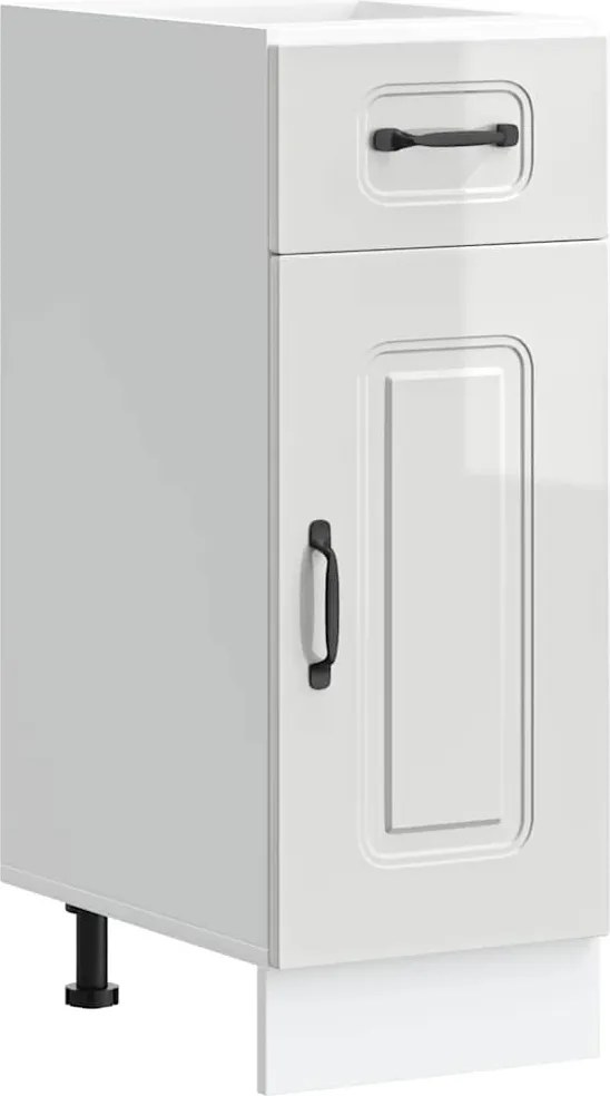 vidaXL Dulap bază de bucătărie „Kalmar” din lemn prelucrat alb lucios