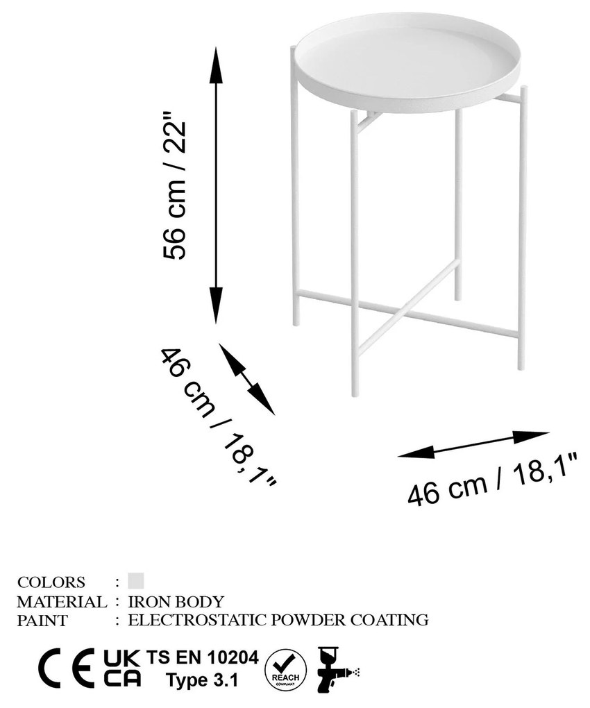 Măsuță de cafea Museli 4 (alb) . 1093218