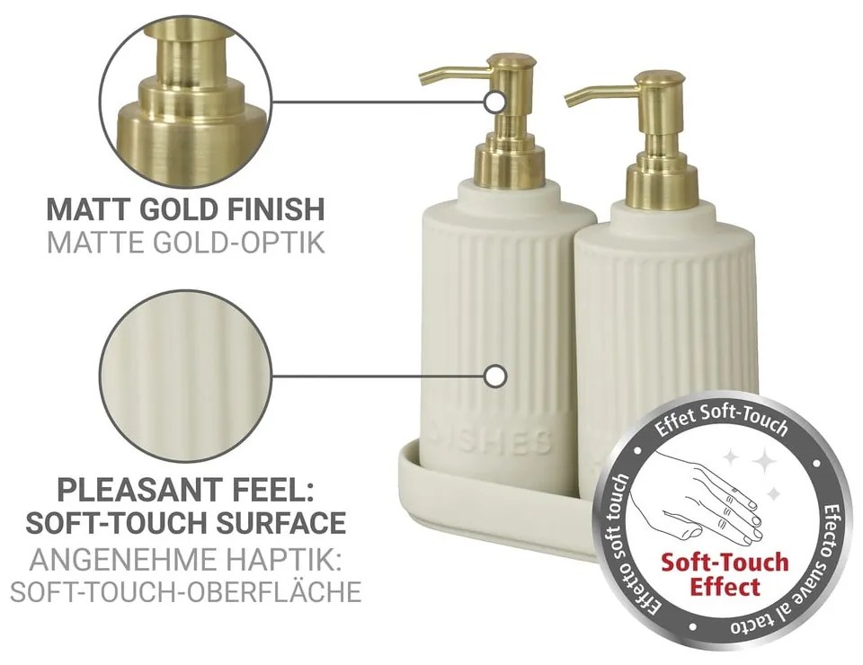 Suport pentru accesorii de spălat crem din ceramică Heidi – Wenko