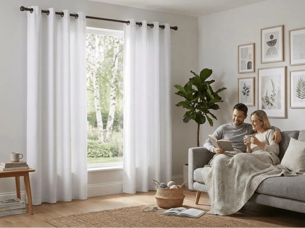 Perdea alba OXFORD LIGHT 140x270 cm Agatat: Rejansa