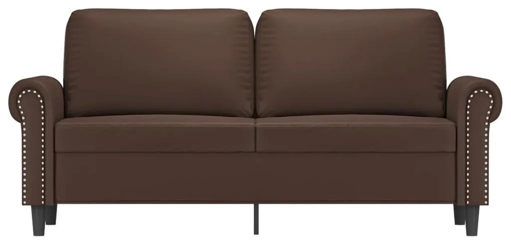 Canapea cu 2 locuri, maro, 140 cm, piele ecologica Maro, 172 x 77 x 80 cm