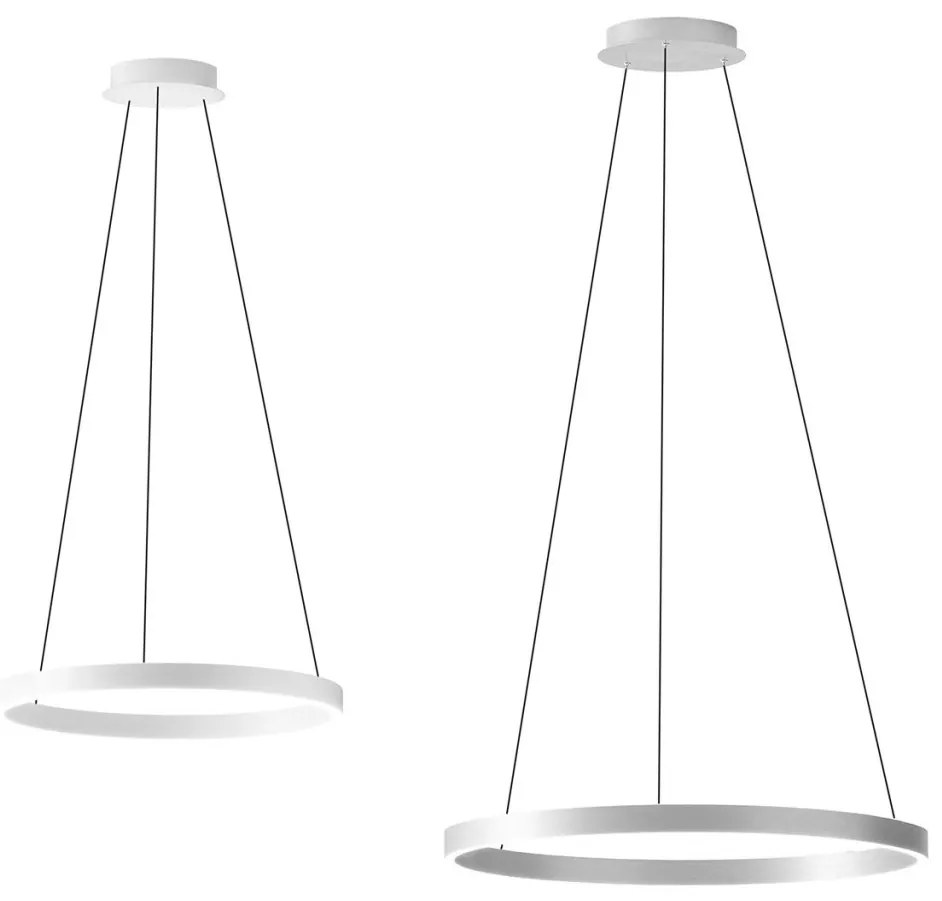 Lustra LED circulara diametru 60cm CRISEIDE, alb, negru sau auriu