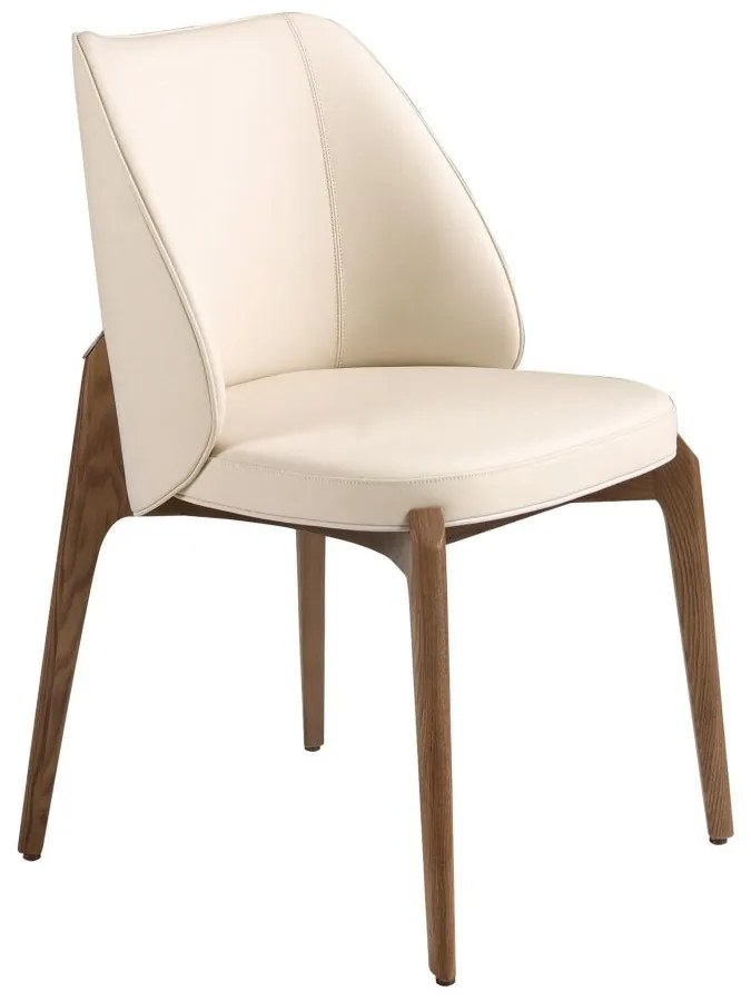 Scaun Lux tapitat cu piele sintetica Cream