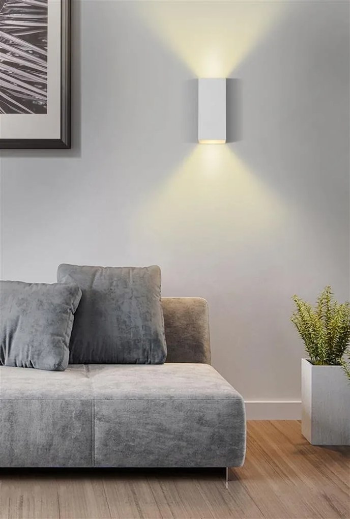 Aplica iluminat ambiental metal alba Don Square 2