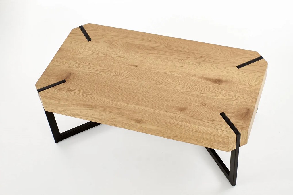 Masa de cafea Lavida stejar auriu/negru L110 cm