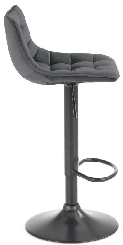 Scaun de bar H95 velvet gri