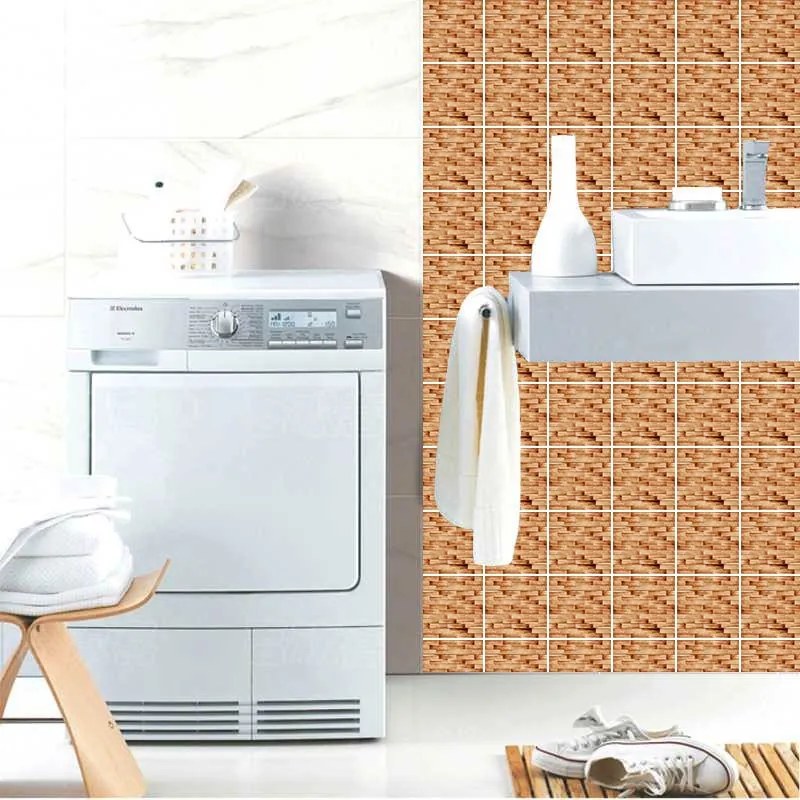 Set stickere decorative faianta Nuante Lemn