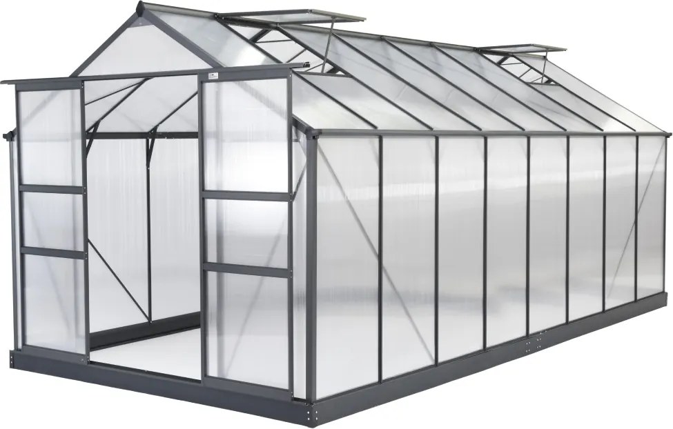 Sera din aluminiu Azalia 2,5 x 4,9 m CoverTech antracit