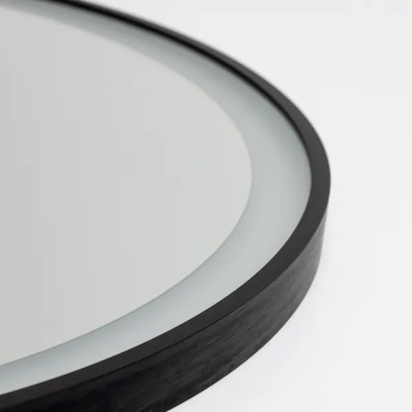 Brilagi-LED Oglindă încălzită, cu dimmer și iluminare LED integrată ALU PRO, 18W, 230V, Ø 60 cm, IP44, negru