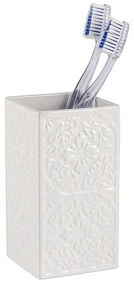 Recipient pentru periuțe de dinți CORDOBA, WENKO, alb
