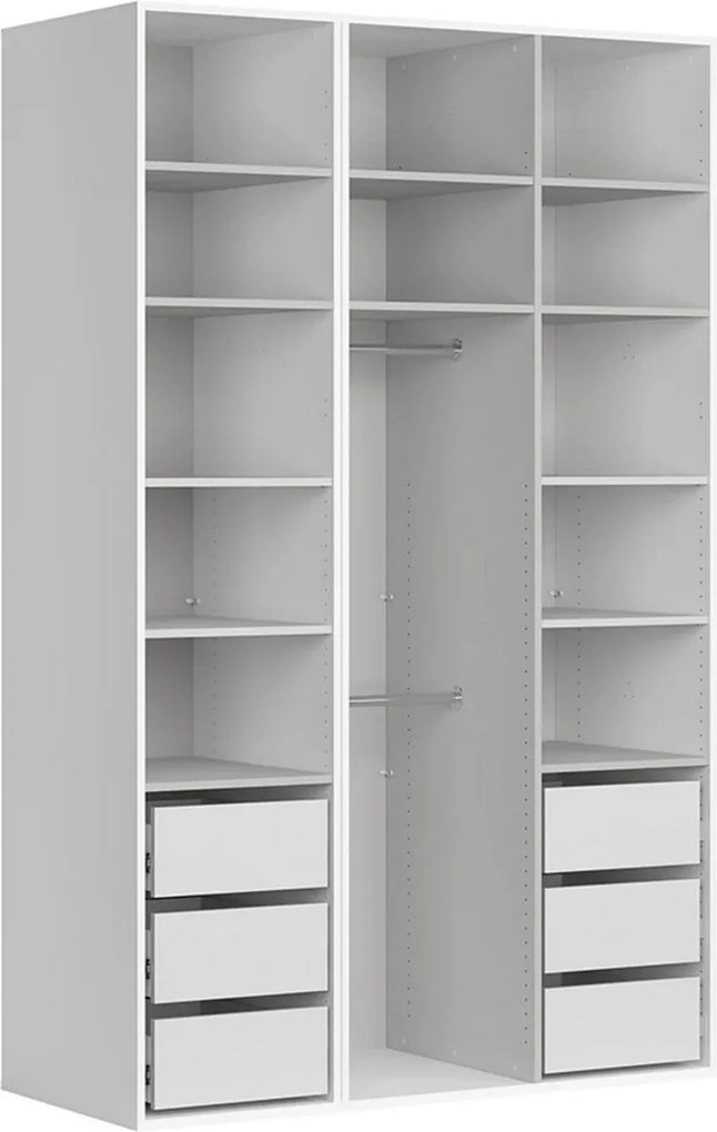 Dressing FLEX, alb, PAL, 150x66x240 cm