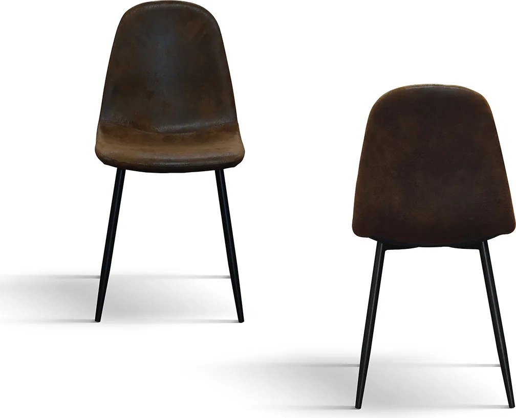 SET 4 Scaune Industry, piele intoarsa ecologica ,structura metalica