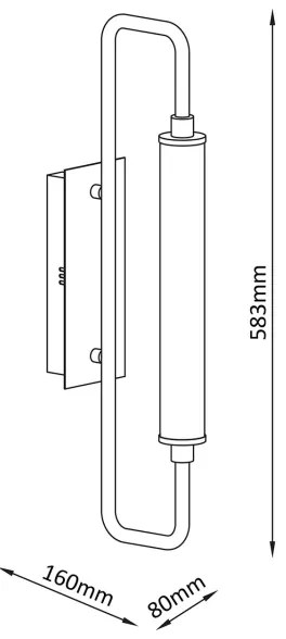 Aplica de perete FELICJA LED/14W/230V 4000K negru