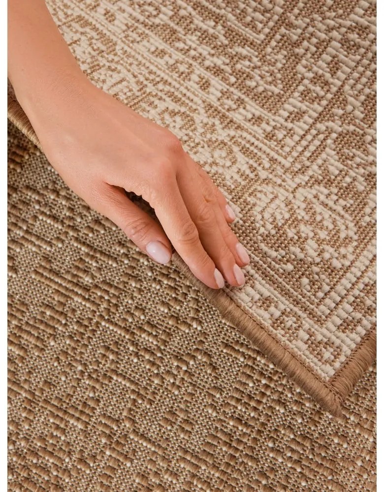 Covor tip traversă pentru interior și exterior bej/fildeș 80x250 cm Duet Kona – NORTHRUGS