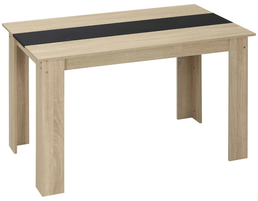 HOMCOM Masă de Dining pentru 4-6 Persoane, Masă de Bucătărie Modernă din Lemn, 120x69x75 cm, Lemn Natural | Aosom Romania