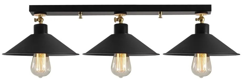 Plafonieră neagră cu abajur din metal ø 24 cm Berceste – Opviq lights