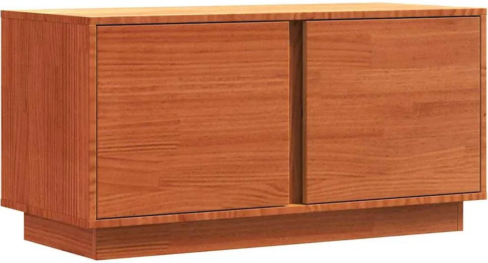 vidaXL Cabinet TV Maroniu cerat 80 x 35 x 40,5 cm Lemn de pin masiv