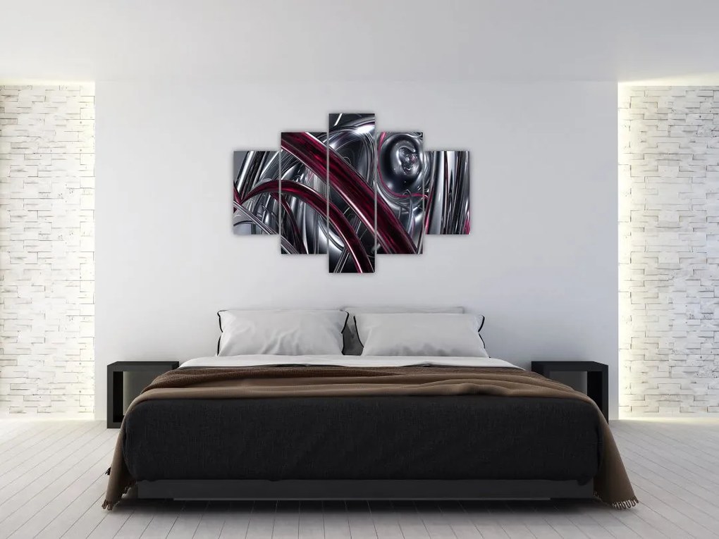 Tabloul cu abstracție gri (150x105 cm)
