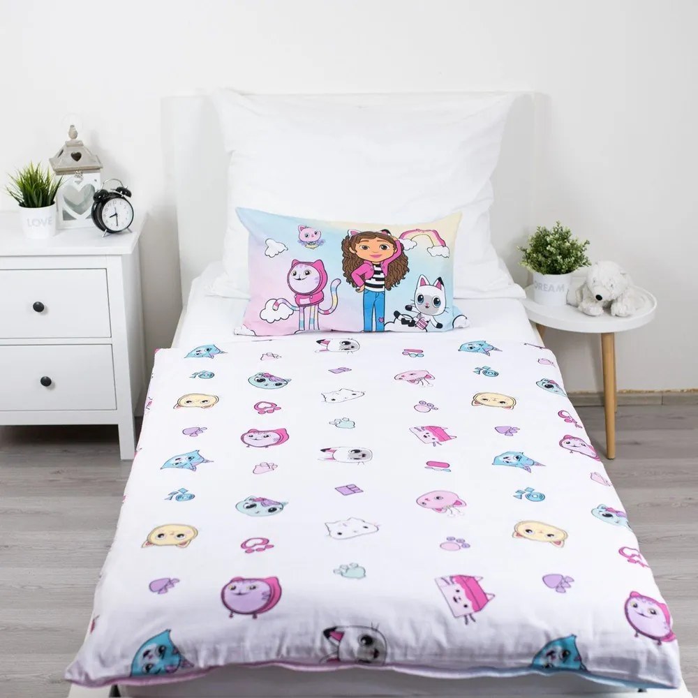 Lenjerie de pat pentru copii din bumbac pentru pătuț 100x135 cm Gabby's Dollhouse "Sugar Dream" – Jerry Fabrics