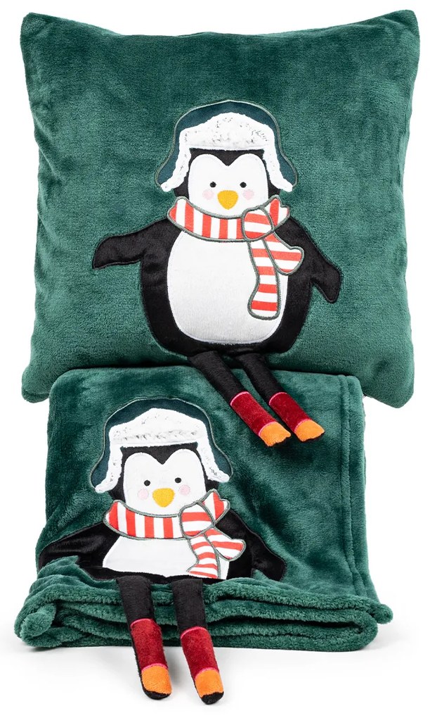 Pătură de Crăciun 4Home Pinguin, 150 x 200 cm