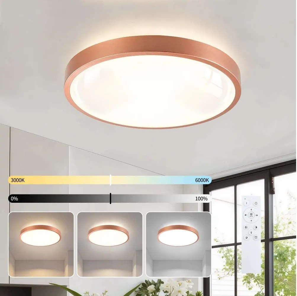 BRILAGI - Corp de iluminat LED reglabil GLASS POOL DOUBLE LED/48W/230V 40 cm finisaj cupru + telecomandă