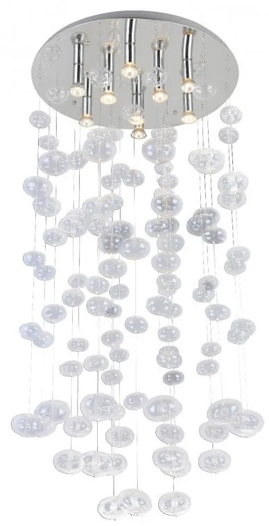 Lustra XL moderna design deosebit 60cm Luvia clar