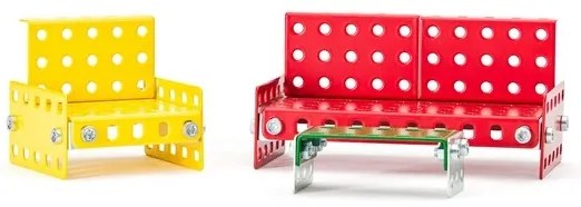 Merkur 48018 - Accesorii pentru căsuța de păpuși -mobilier, 219 piese