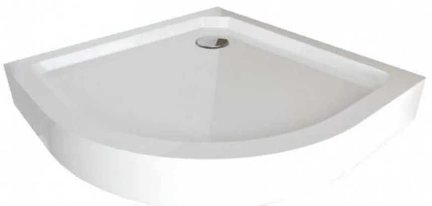 Cădiță de duș curbată SMC, 90x90x15 cm