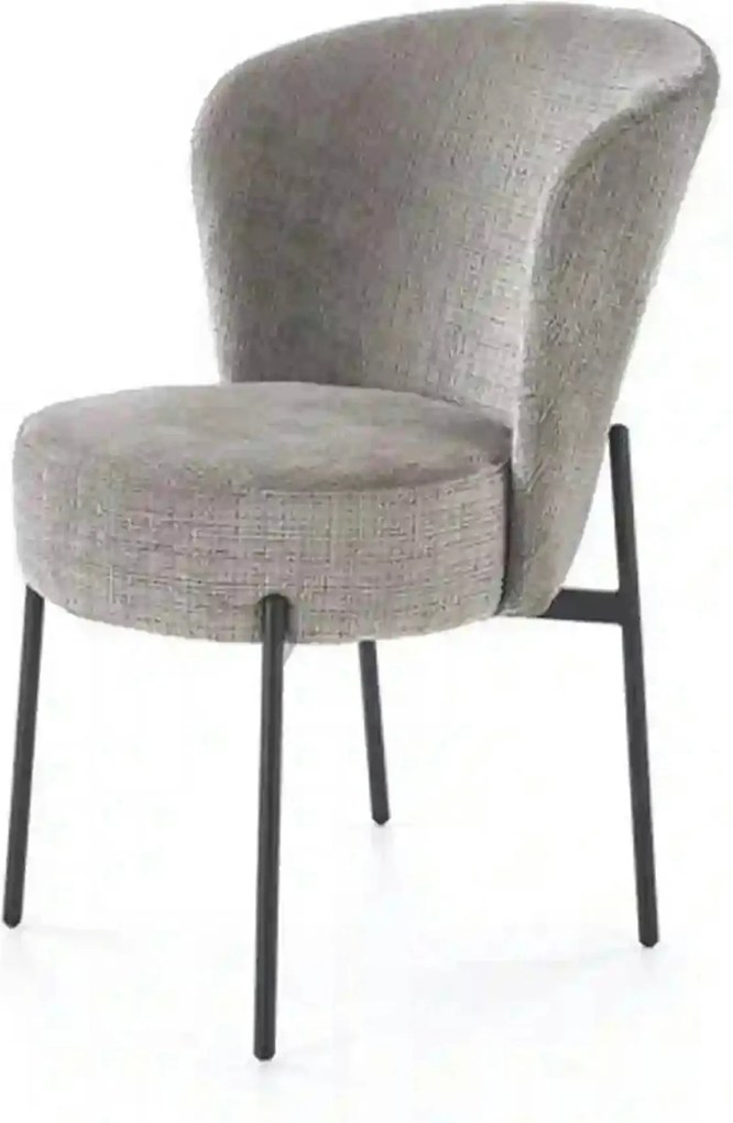 Scaun K590, gri - Cremona 96, stofa catifelata/otel, 55x66x80 cm