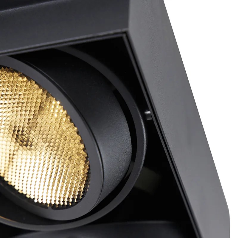 Spot integrat negru GU10 AR111 fără rama 2 lumini - Oneon Honey
