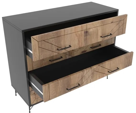 Dulap COMFORT 100x80 cm maro/negru