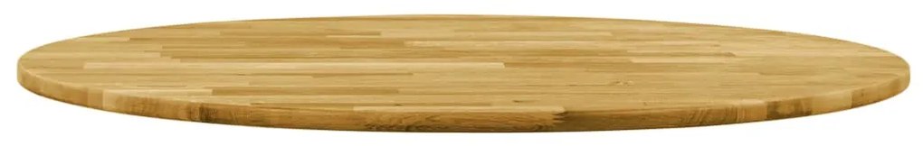 245985 vidaXL Blat de masă, lemn masiv de stejar, rotund, 23 mm, 800 mm