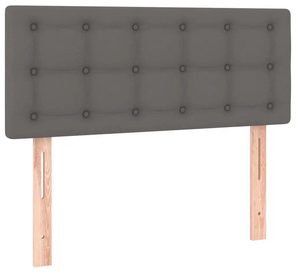 vidaXL Tăblie de pat, gri, 90x5x78/88 cm, piele ecologică