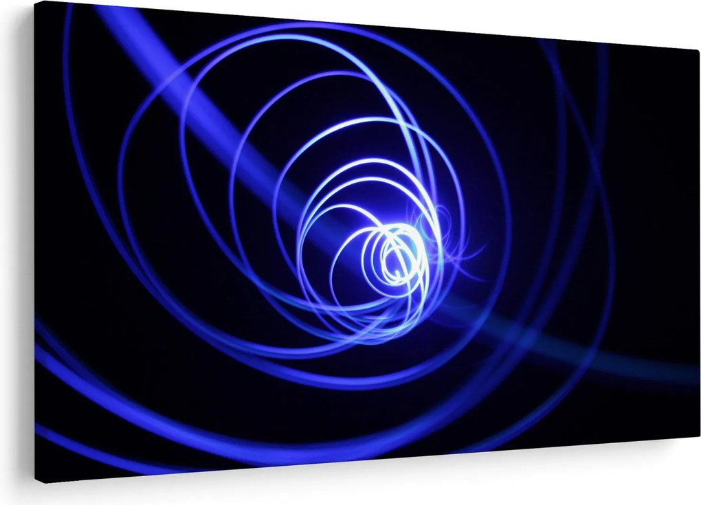 Tablou cu spirale albastre (90x60 cm)