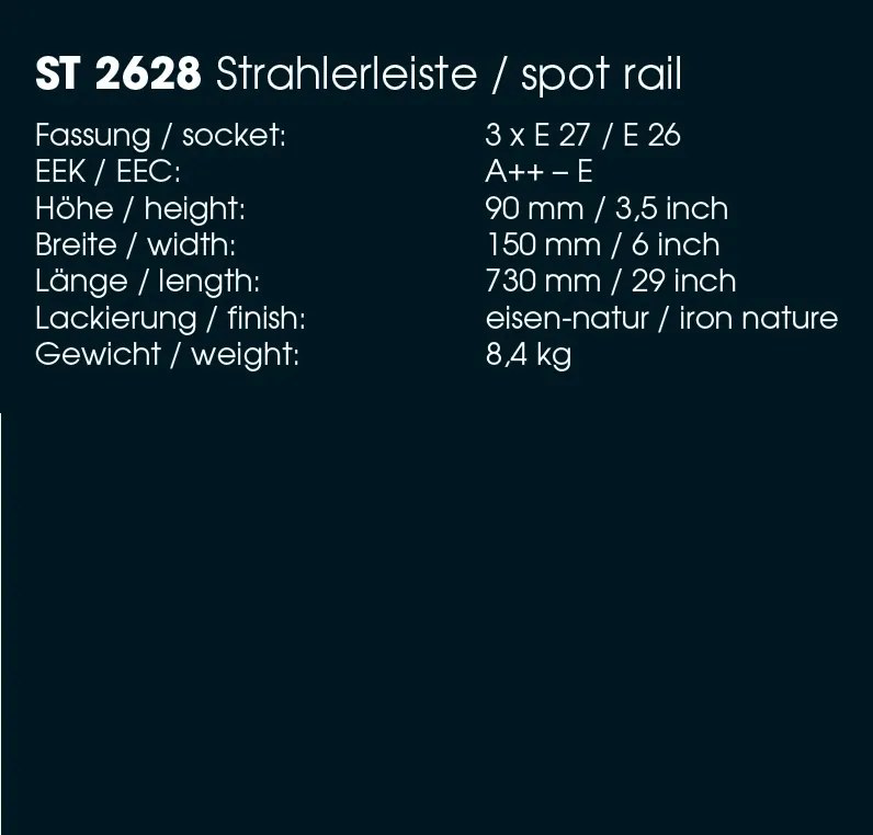 Lustra cu 3 spoturi directionabile din fier forjat ST 2628