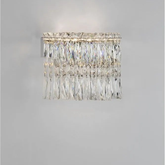 Aplica de perete LED crom, cristale sticla NUVIA
