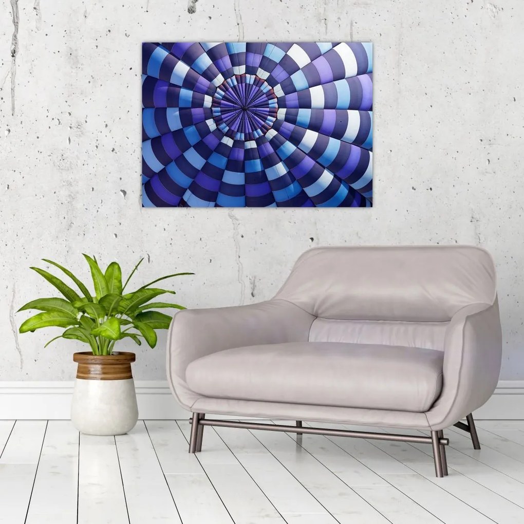 Tablou pe sticlă cu structura balonului zburător (70x50 cm)