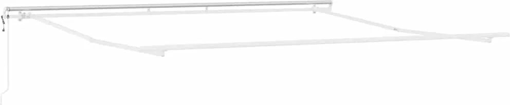 vidaXL Cadru de copertină Alb 450 × 350 cm Aluminiu