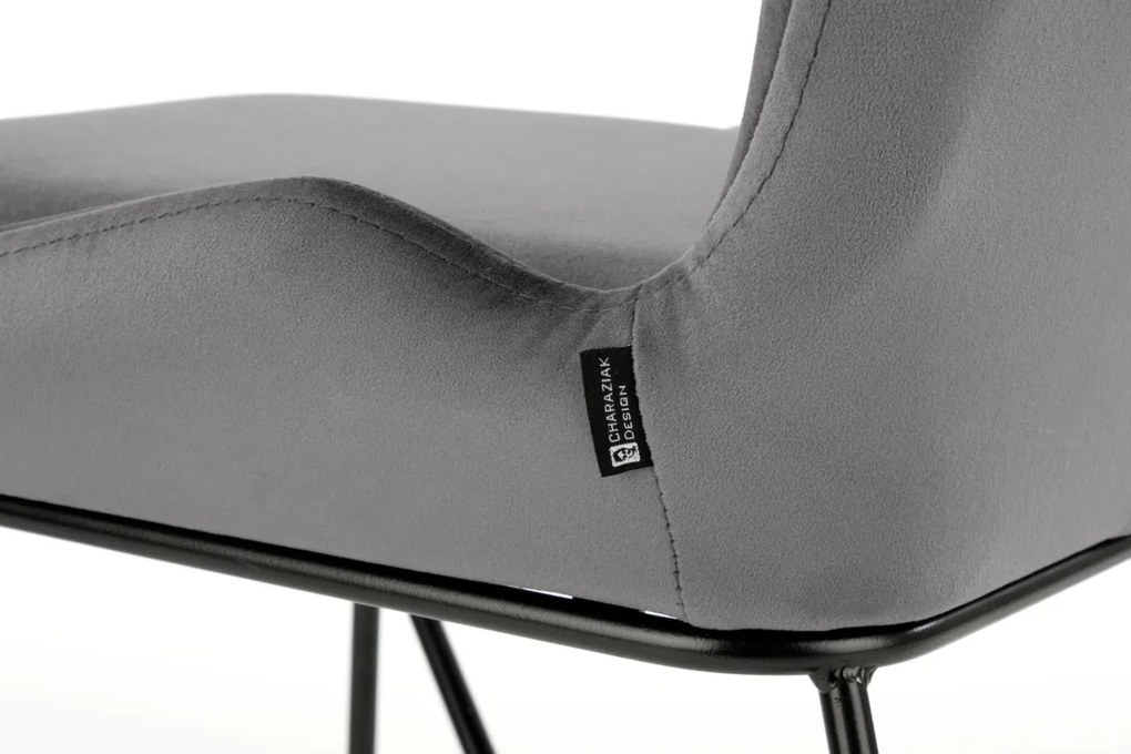 Scaun K454 catifea gri – H83 cm