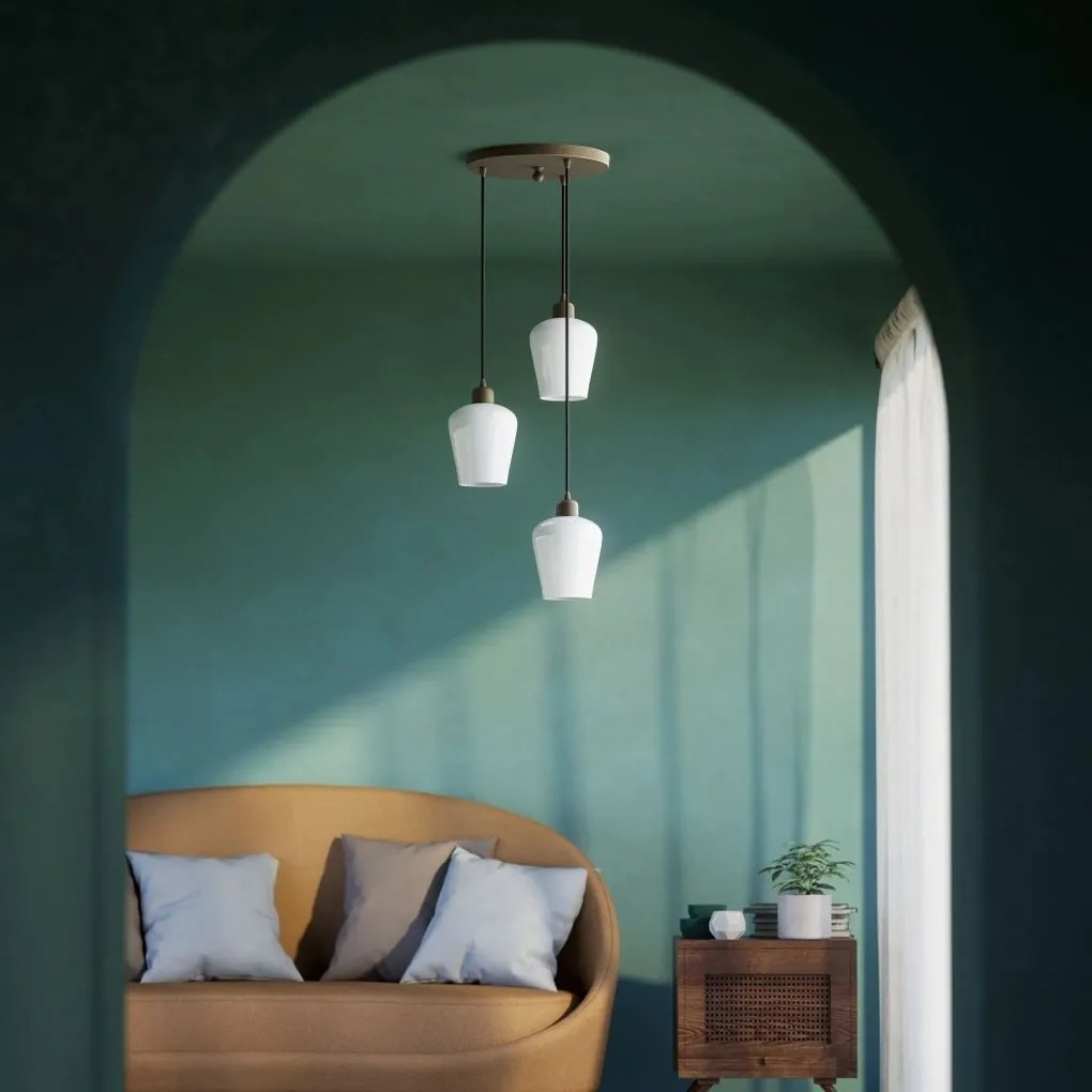 Lustra design italian din alama si sticla Talis