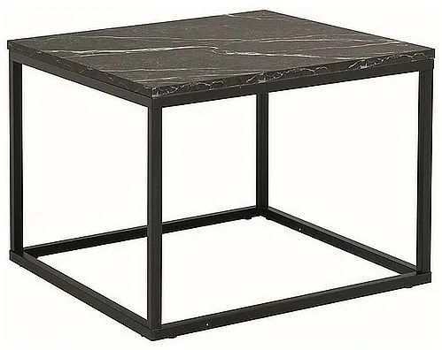 Masa de cafea cu blat in decor marmura ROSSI B 60x60 negru
