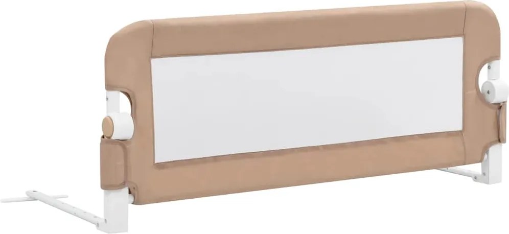 vidaXL Balustradă protecție pat copii, gri taupe, 102x42 cm, poliester