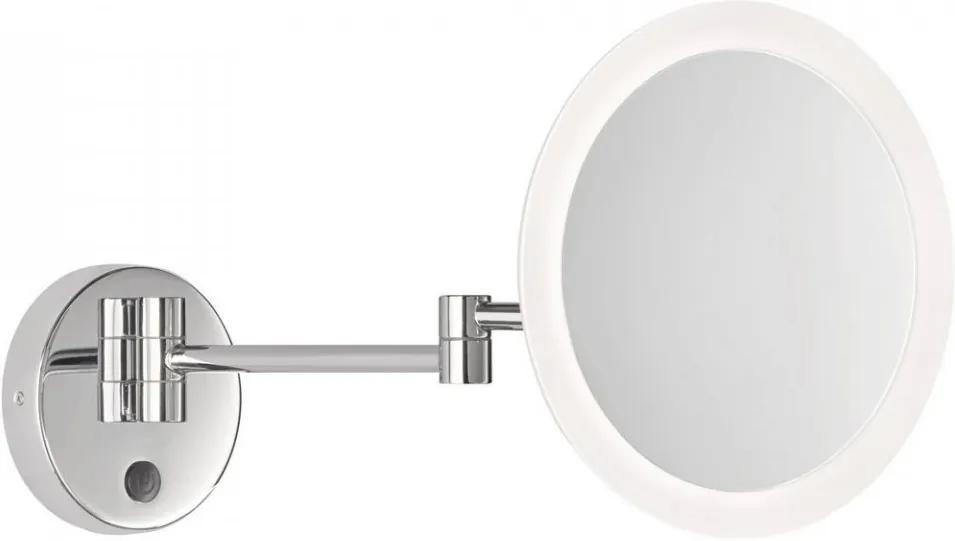 Oglinda pentru baie Tom, iluminata, metal/plastic, argintie, 146 x 22 x 36 cm, 3w