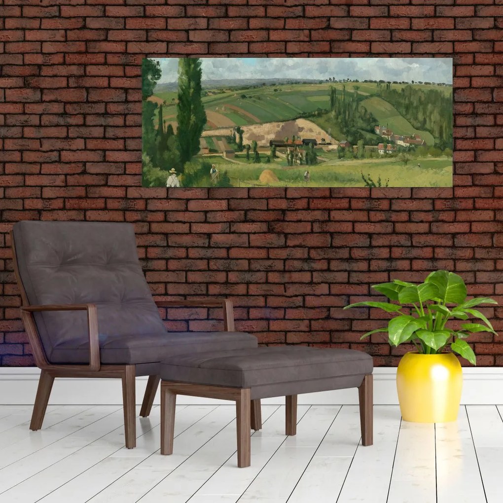 Tablou - Camille Pissarro, Landscape at Les Pâtis, Pontoise, reproducere (120x50 cm)