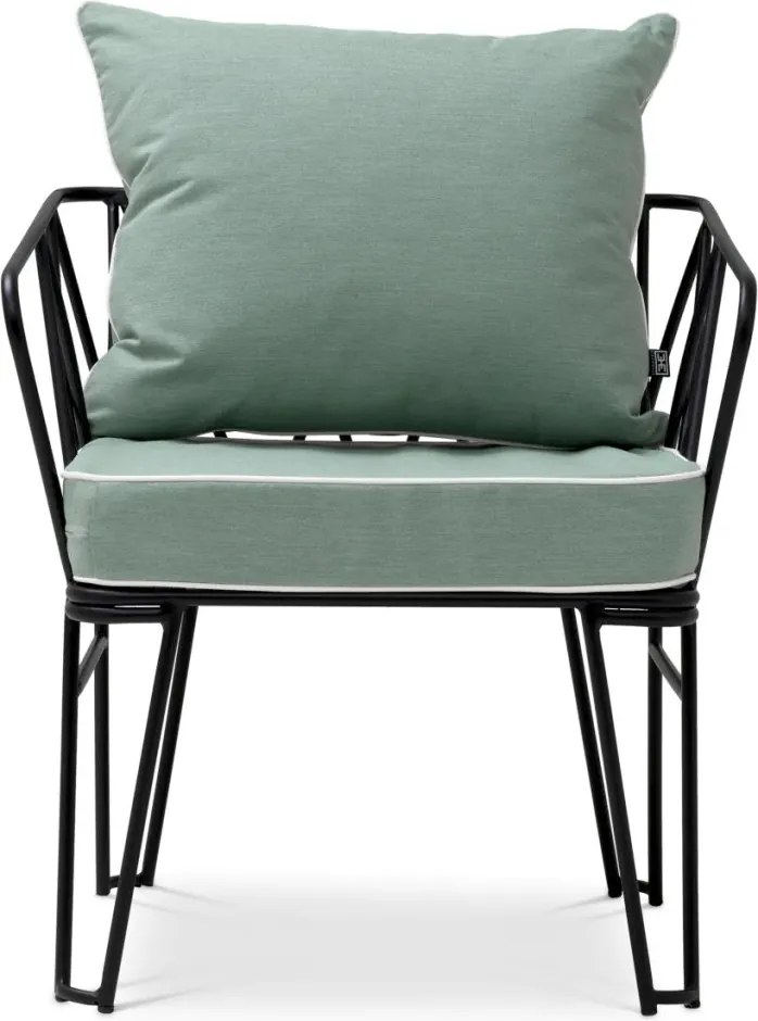 Scaun design LUX pentru exterior, Tesatura, Metal, Clifton blaise light blue