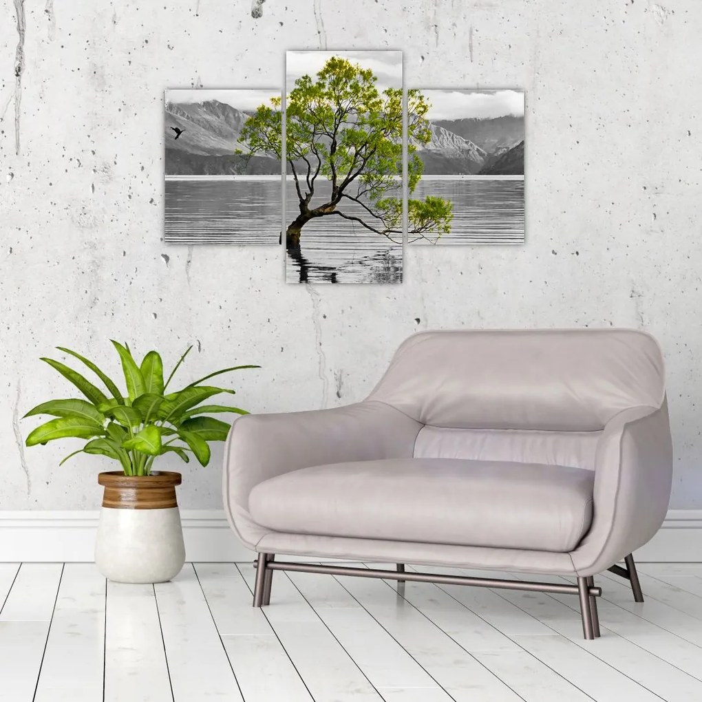 Tablou copacului în mijlocul lacului (90x60 cm)