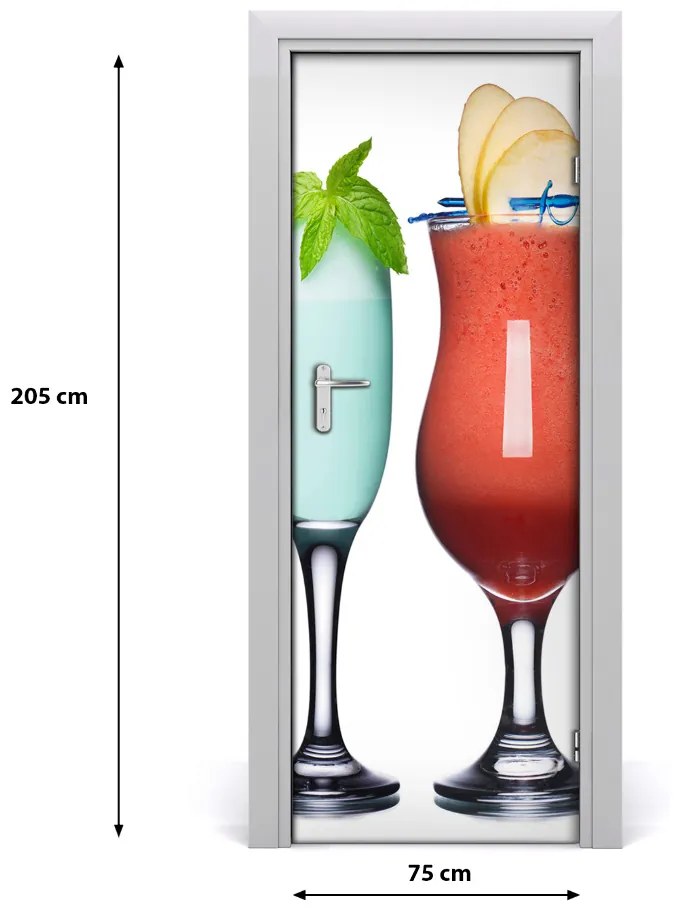 Autocolante pentru usi cocktail-uri colorate