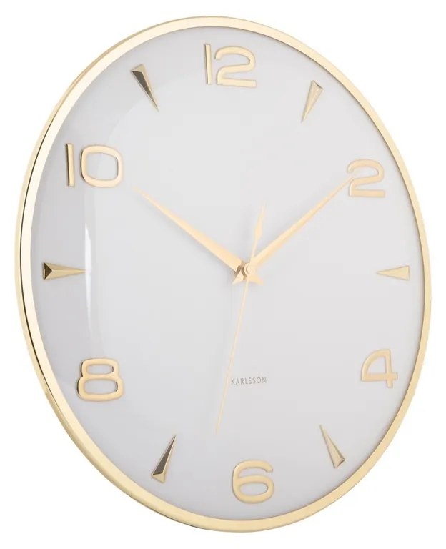 Karlsson 6017WH ceas de perete design alb, diametru  40 cm